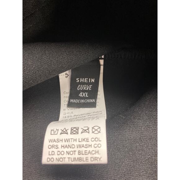 Shein Curve Size 4XL Faux Leather Pants Black Shiny Stretch Going Out Party Club - Picture 6 of 7